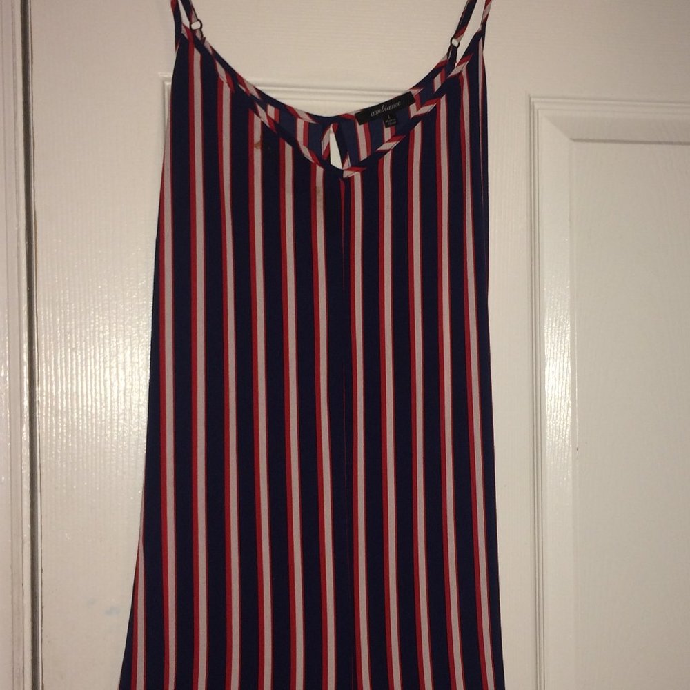 Red.White, & Blue Striped Romper